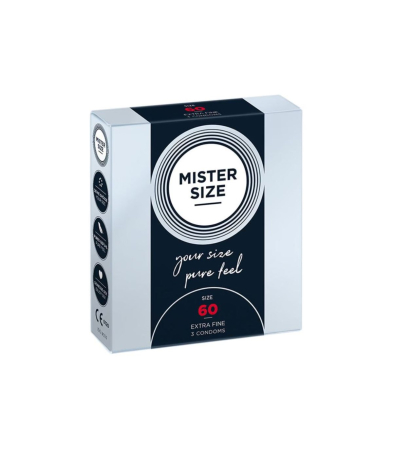 Produse<Sex toy - MISTER SIZE PURE FEEL EXTRA THIN CONDOMS 60MM 3 UNITS