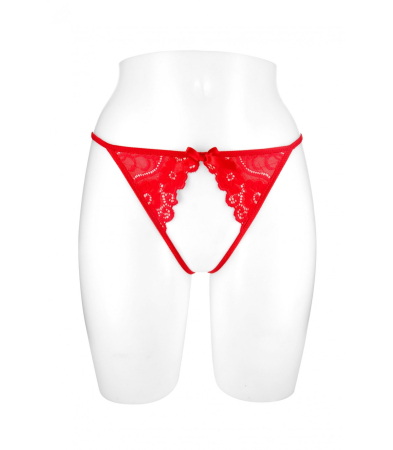 Produse<Sex toy - OPEN RED THONG SANDRA ONE SIZE