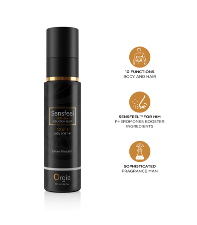 Produse<Sex toy - PHEROMONES ELIXIR 10 IN 1 MEN SENSFEEL BODY AND HAIR 100 ML