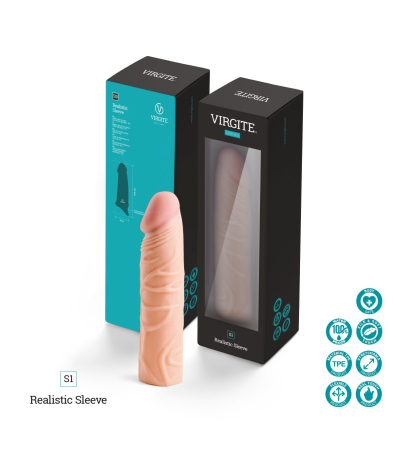 Produse<Sex toy - REALISTIC PENIS SHEATH S1 FLESH 16'5 CM