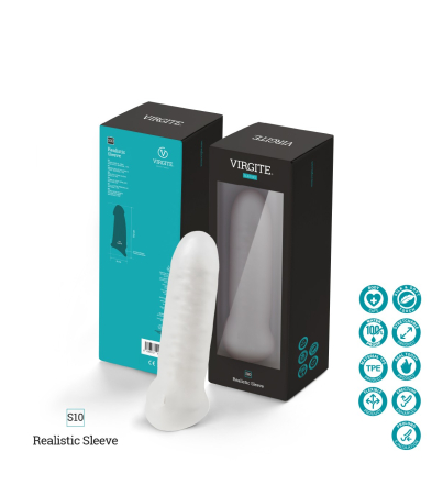 Produse<Sex toy - REALISTIC PENIS SHEATH S10 TRANSPARENT 17'80 CM