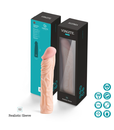 Produse<Sex toy - REALISTIC PENIS SHEATH S2 FLESH 19.5 CM