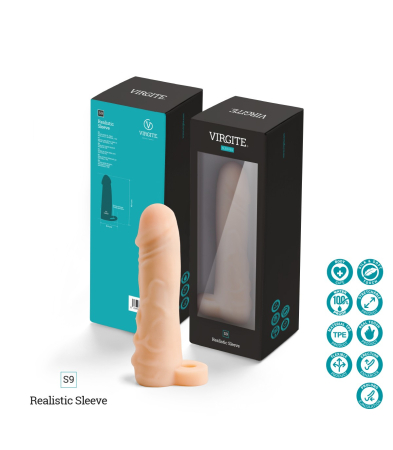 Produse<Sex toy - REALISTIC PENIS SHEATH S9 FLESH 16'4 CM