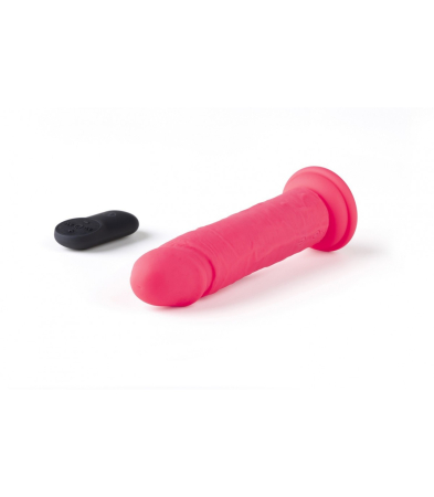 Produse<Sex toy - REALISTIC VIBRATOR R15" PINK 16.5CM W/ REMOTE CONTROL"