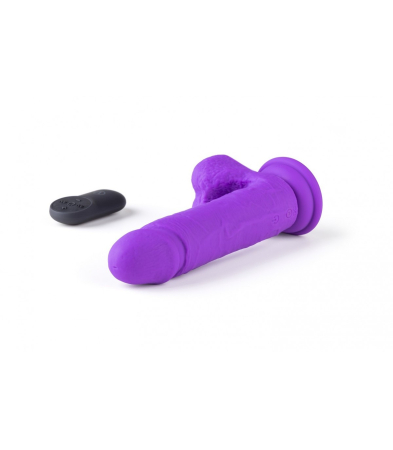 Produse<Sex toy - REALISTIC VIBRATOR R16" PURPLE 16 CM W/ REMOTE CONTROL"