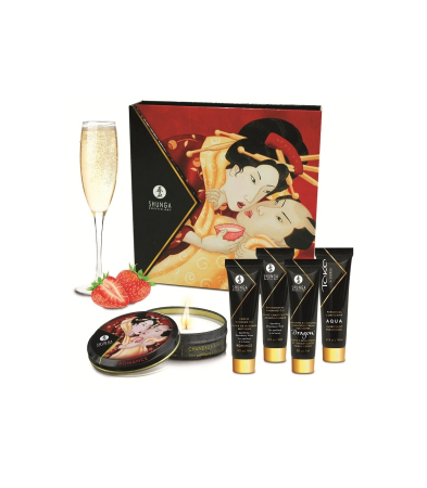 Produse<Lenjerie intima - SHUNGA SECRET GEISHA STRAWBERRY CHAMPAGNE KIT