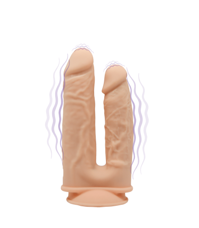 Produse <Body care - SILEXD DILDO SILICONE DOUBLE PENETRATION MODEL 1 7+ 8" W/ VIBRATION USB"