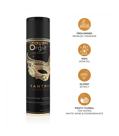 Produse<Sex toy - TANTRIC DIVINE NECTAR MASSAGE OIL 200 ML