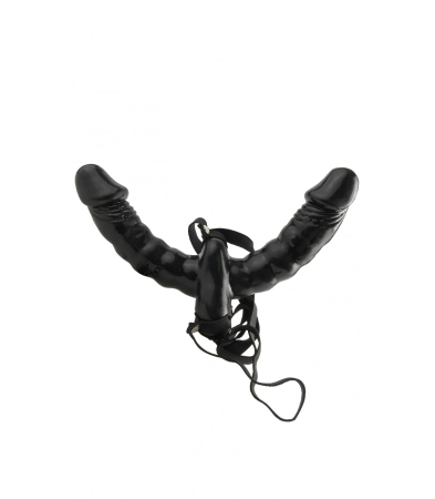 Produse<Lenjerie intima - VIBRATING DOUBLE DELIGHT STRAP-ON BLACK