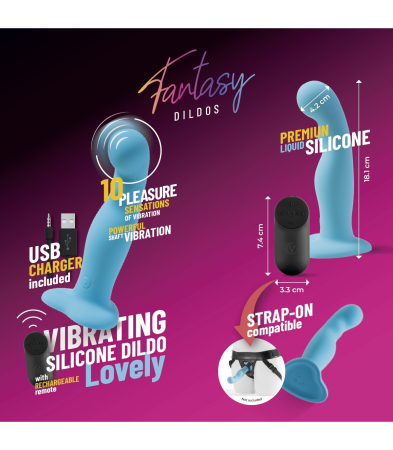 Produse<Lenjerie intima - VIBRATING SILICONE DILDO LOVELY" W/ REMOTE CONTROL"