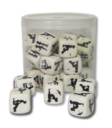 Produse<Lenjerie intima - WHITE POSTURE DICE 25 UNITS