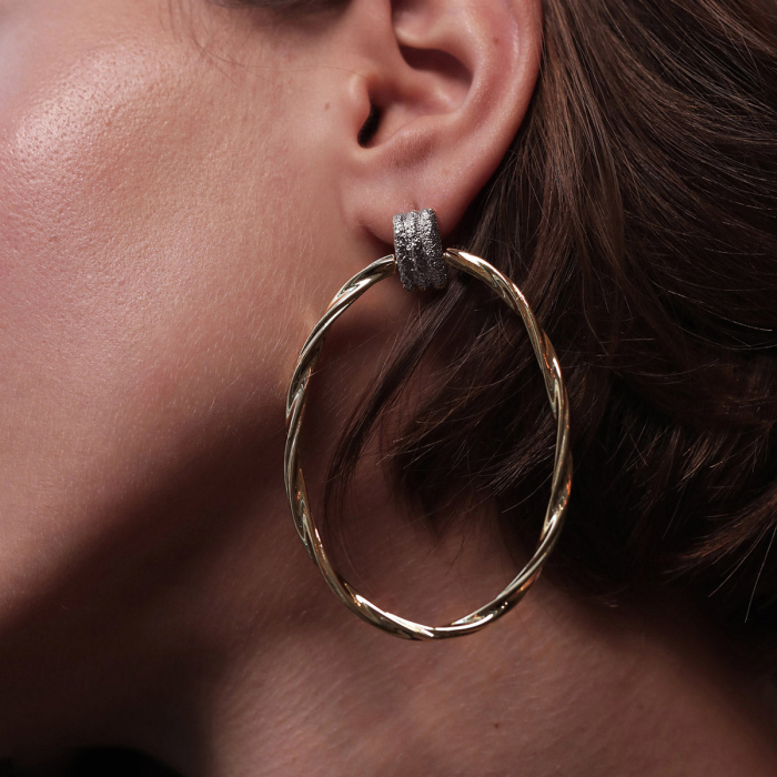 Cercei L’Atelier Emma&Chloé Almach, Argintiu [1]