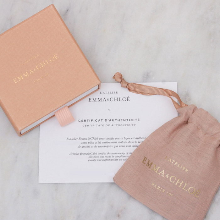 Cercei L’Atelier Emma&Chloé Damy, Argintiu, Cuart Roz [1]