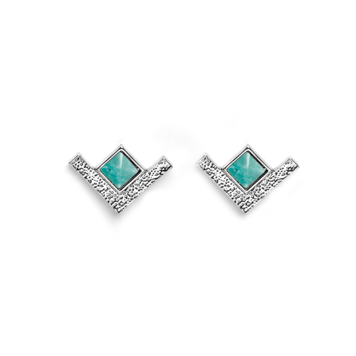 Cercei L’Atelier Emma&Chloé Lou, Argintiu, Turcoaz [1]