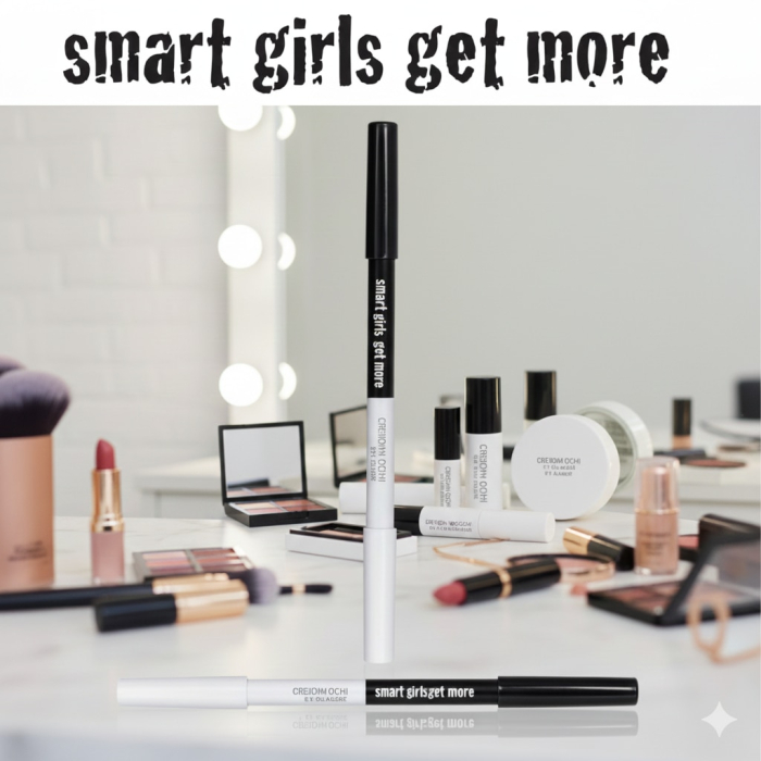 Creion de ochi dual Smart Girls Get More, Rezistent la Apa, Textura Moale, Acoperire Intensa - Creion Dermatograf [3]