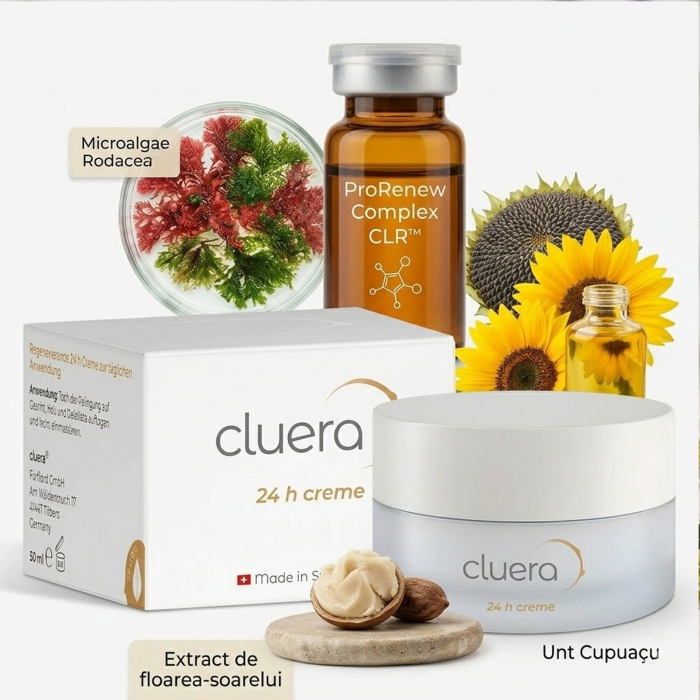 Cremă de Față Clean Care Cluera, Fabricat în Switzerland, Regenerare 24h, ProRenew Complex CLR, Anti-îmbătrânire, 50 ml [2]