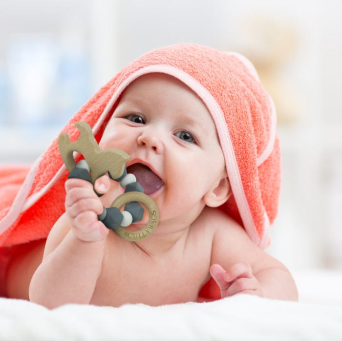 Jucărie Dentitie Scullywags, Scullys, cauciuc hipoalergenic & lemn natural [2]