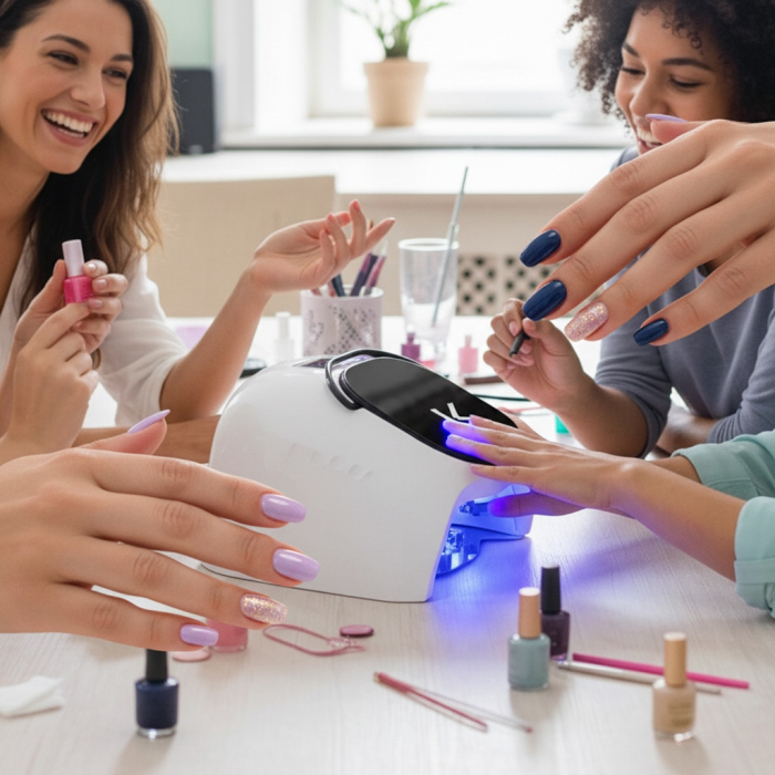 Lampa Profesionala Manichiura si Pedichiura Hibrida LISA KON, 86W Reincarcabila Wireless UV LED, Uscare 10-90 sec, 42 Leduri UV [3]