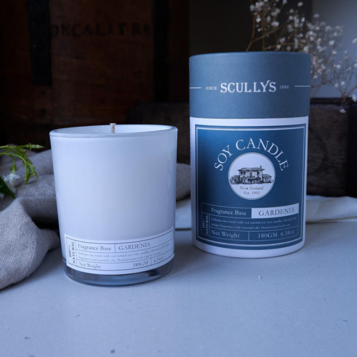 Lumânare din Soia Gardenia, Scullys, 180 g, 40h [3]