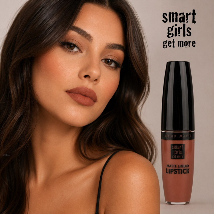 Ruj Lichid de Buze cu Pigment Intens Smart Girls Get More, Colecția Long Lasting Love, Rezistent la Apă, nuanța Matte Rush [2]