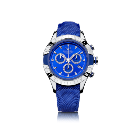 Ceasuri Bărbați - Ceas Bărbați Graziella, 43mm, Argintiu & Gri Antracit, Curea Piele Neagră