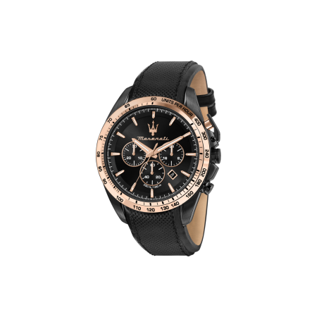 Ceasuri Bărbați - Ceas Bărbați Maserati Traguardo Chronograph, 45mm, Tahimetru, Negru & Argintiu