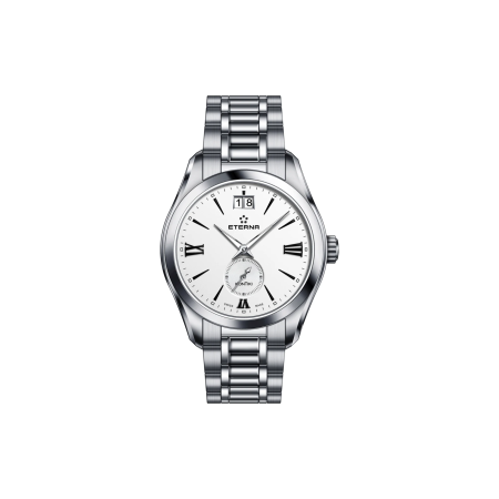 Ceasuri Femei - Ceas Damă Eterna KonTiki Lady Quartz, Argintiu, Brățară Oțel Inoxidabil (36 mm)