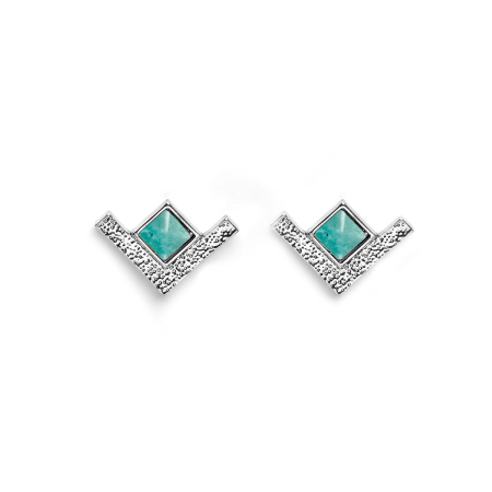 Deluxe - Cercei L’Atelier Emma&Chloé Lou, Argintiu, Turcoaz