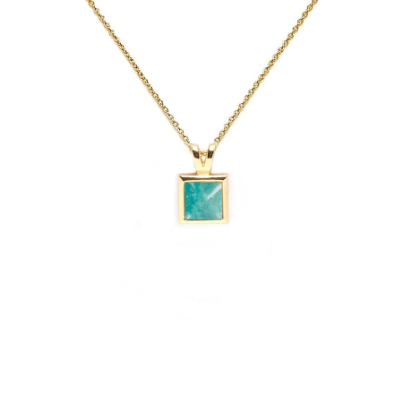 Coliere - Colier L’Atelier Emma&Chloé Lucile, Argintiu, Turcoaz