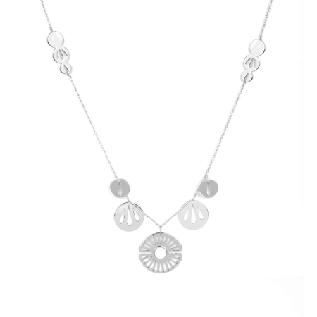 Coliere - Colier L’Atelier Emma&Chloé Maddie, Argintiu, Cornalină