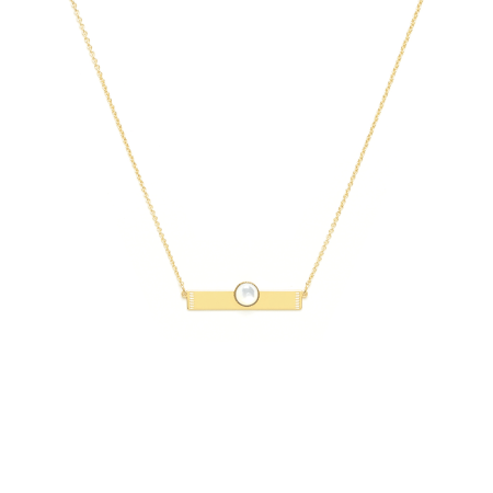 Coliere - Colier L’Atelier Emma&Chloé Maelys, Auriu, Aventurin