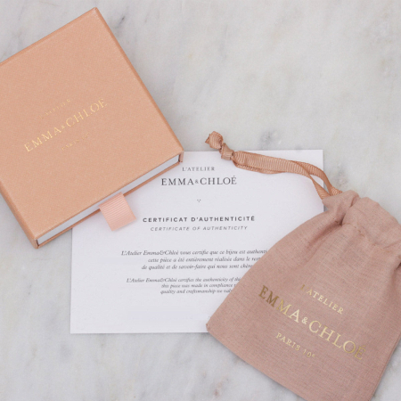 Coliere - Colier L’Atelier Emma&Chloé Maelys, Auriu, Onix Negru