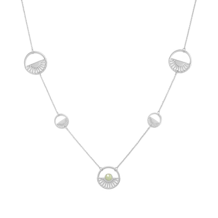 Bijuterii - Colier L’Atelier Emma&Chloé Melodie, Argintiu, Labradorit