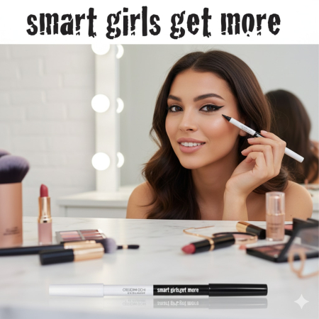 Creion de ochi dual Smart Girls Get More, Rezistent la Apa, Textura Moale, Acoperire Intensa - Creion Dermatograf [3]