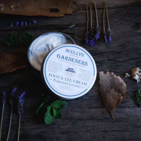Cremă Pentru Picioare Și Gambe Scullys Gardener’s, Lavandă & Mentă, 130 g [1]