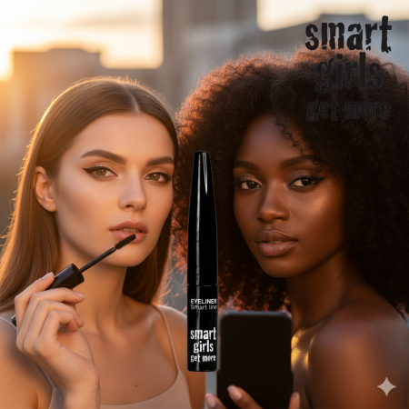 Eyeliner lichid Smart Girls Get More, 4, 5 ml, cat-eye negru intens Smart line [4]