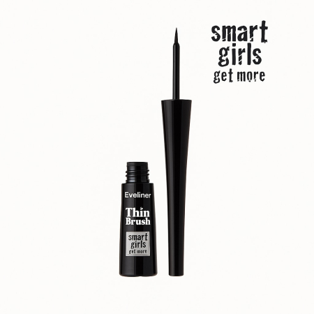 Eyeliner lichid Smart Girls Get More, Thin Brush, 4, 5 ml, Black [6]