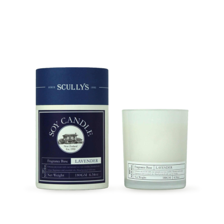  Lumânări din soia - Lumânare din Soia Lavandă, Scullys, 180 g, 40h