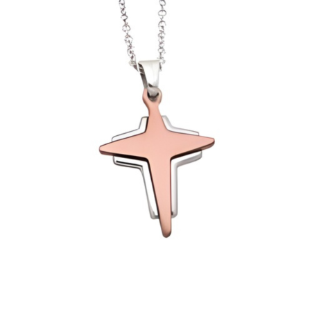 Coliere - Pandantiv Manuel Zed Bazaar – Cruce Stilistă din Oțel Inoxidabil