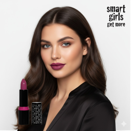 Ruj de buze cu pigment intens Smart Girls Get More, Colectia Long Lasting Love, rezistent la apa, One and Only [6]