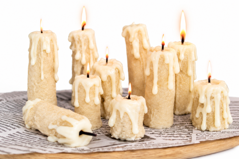 Halloween - Coconut Chocolate Candles raw vegan fără zahăr rafinat fără gluten 250 gr