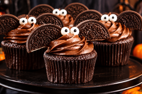 Halloween - Halloween Bat Vegan Cupcake