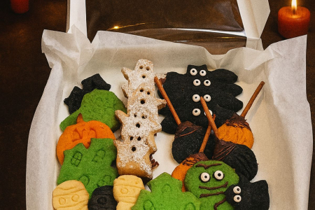 Halloween Plant-Based Cookie Box fara zahar rafinat 600 gr - Deserturi sanatoase si fara zahar GoVeggie [1]