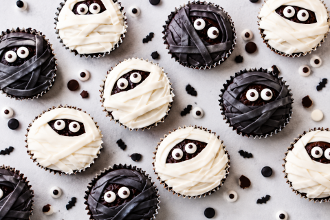 Halloween - Mummy Cupcakes - vegan