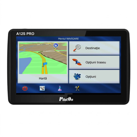 GPS 7 INCH - Sistem de Navigatie PilotOn A12S Pro V2 - GPS Android 7 inch pentru Camion, 2GB RAM, Hărți Europa incluse