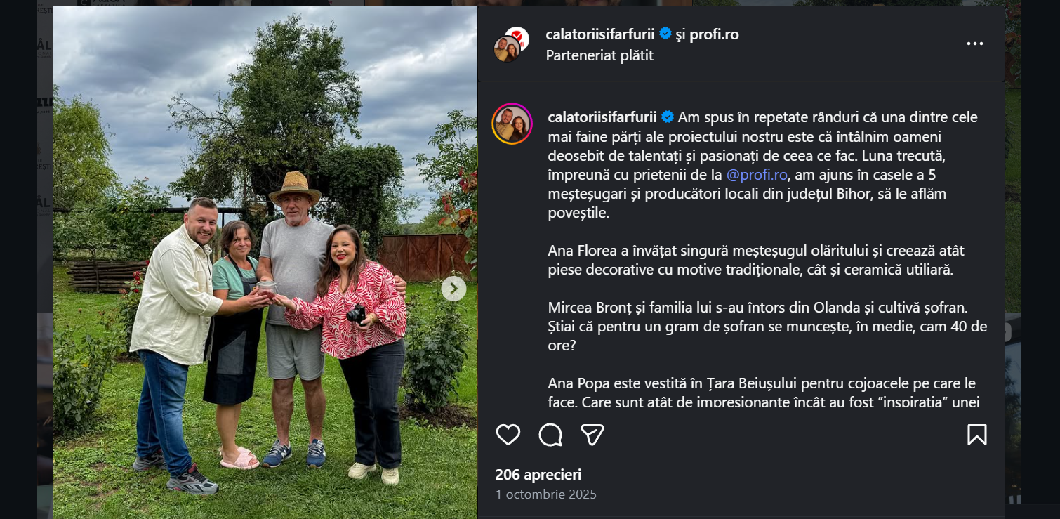 💻 Articol Călătorii și Farfurii & ViaProfi (profi.ro)