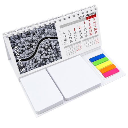 Calendare - Calendar de birou cu notes personalizat cu o culoare