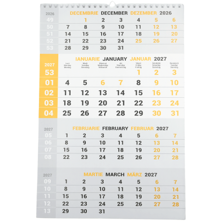 Calendare - Calendar de perete 4 luni spirală