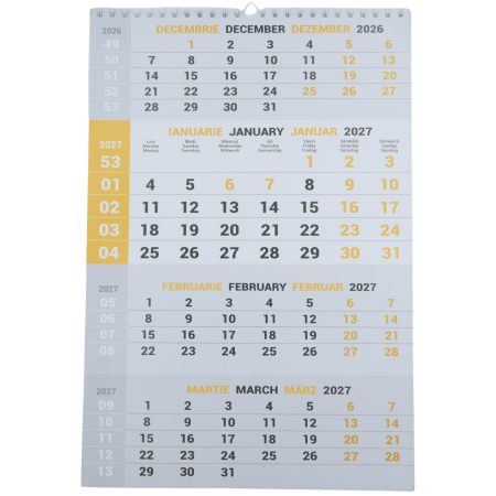 Calendare - Calendar de perete 4 luni spirală, personalizat