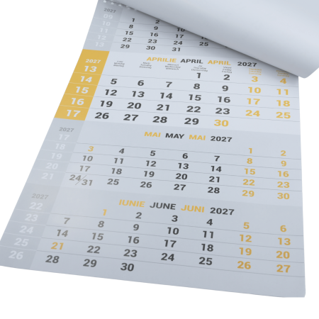 Calendar de perete 4 luni spirală, personalizat [2]